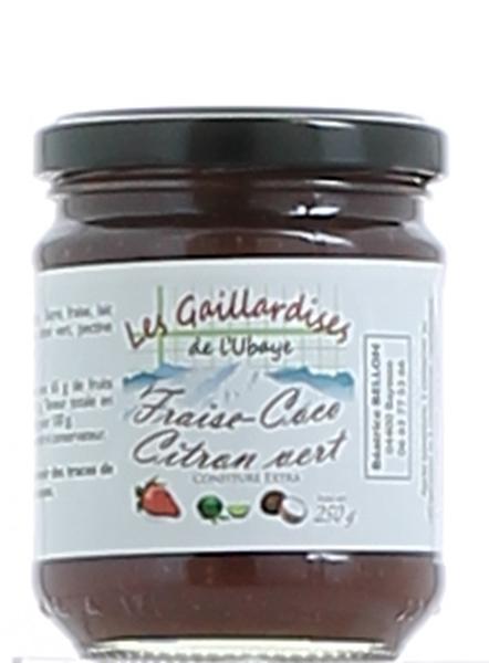 Confiture Fraise Coco et Citron Vert