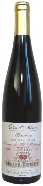 Clos Des Aubépines - Rouge De St. Hippolyte - Fut De Chêne